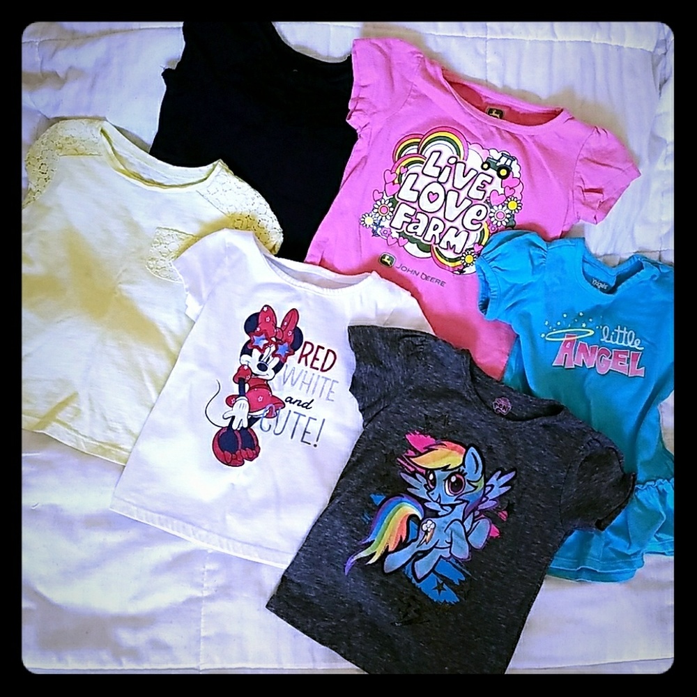 6 girls 3T t-shirts